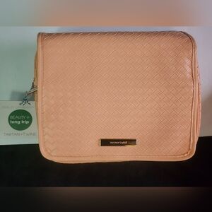 Peach Woven Women's Bag Tartan + Twine Apricot Weave Hanging Organizer